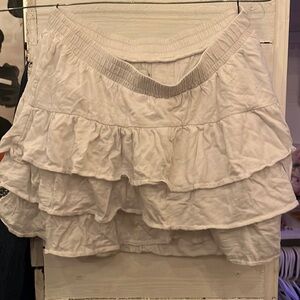 White ruffle skirt